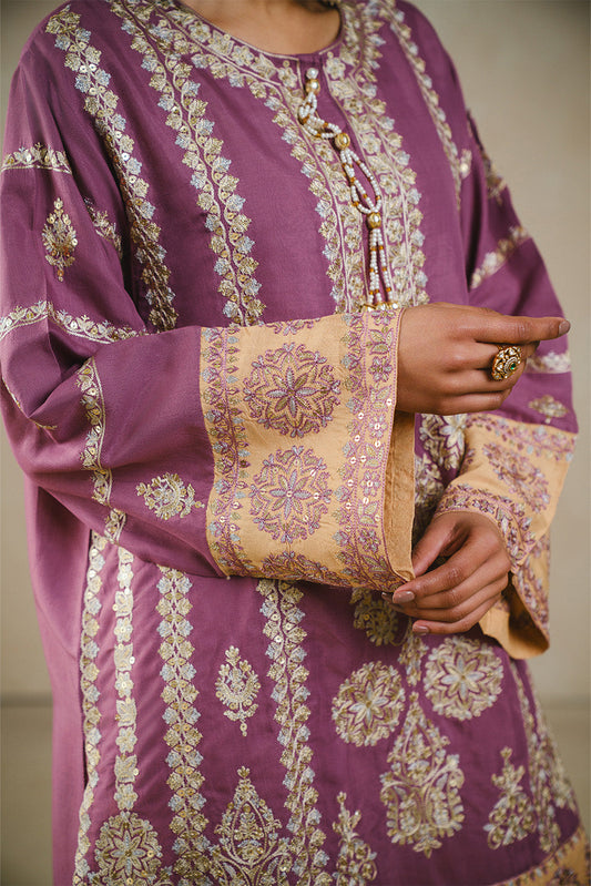 2 PIECE EMBROIDERED RAW SILK SUIT (LUXURY PRET)