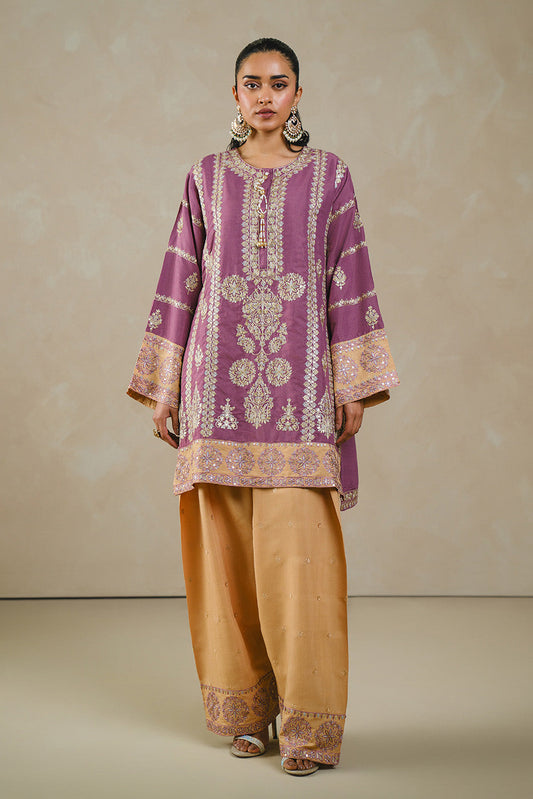 2 PIECE EMBROIDERED RAW SILK SUIT (LUXURY PRET)
