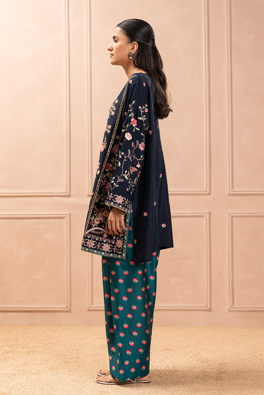 2 PIECE EMBROIDERED RAW SILK SUIT (LUXURY PRET)