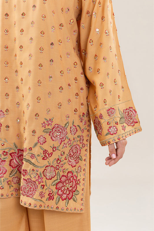 2 PIECE EMBROIDERED RAW SILK SUIT (LUXURY PRET)