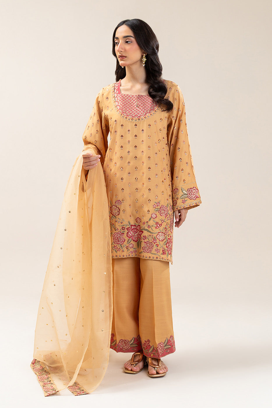 2 PIECE EMBROIDERED RAW SILK SUIT (LUXURY PRET)