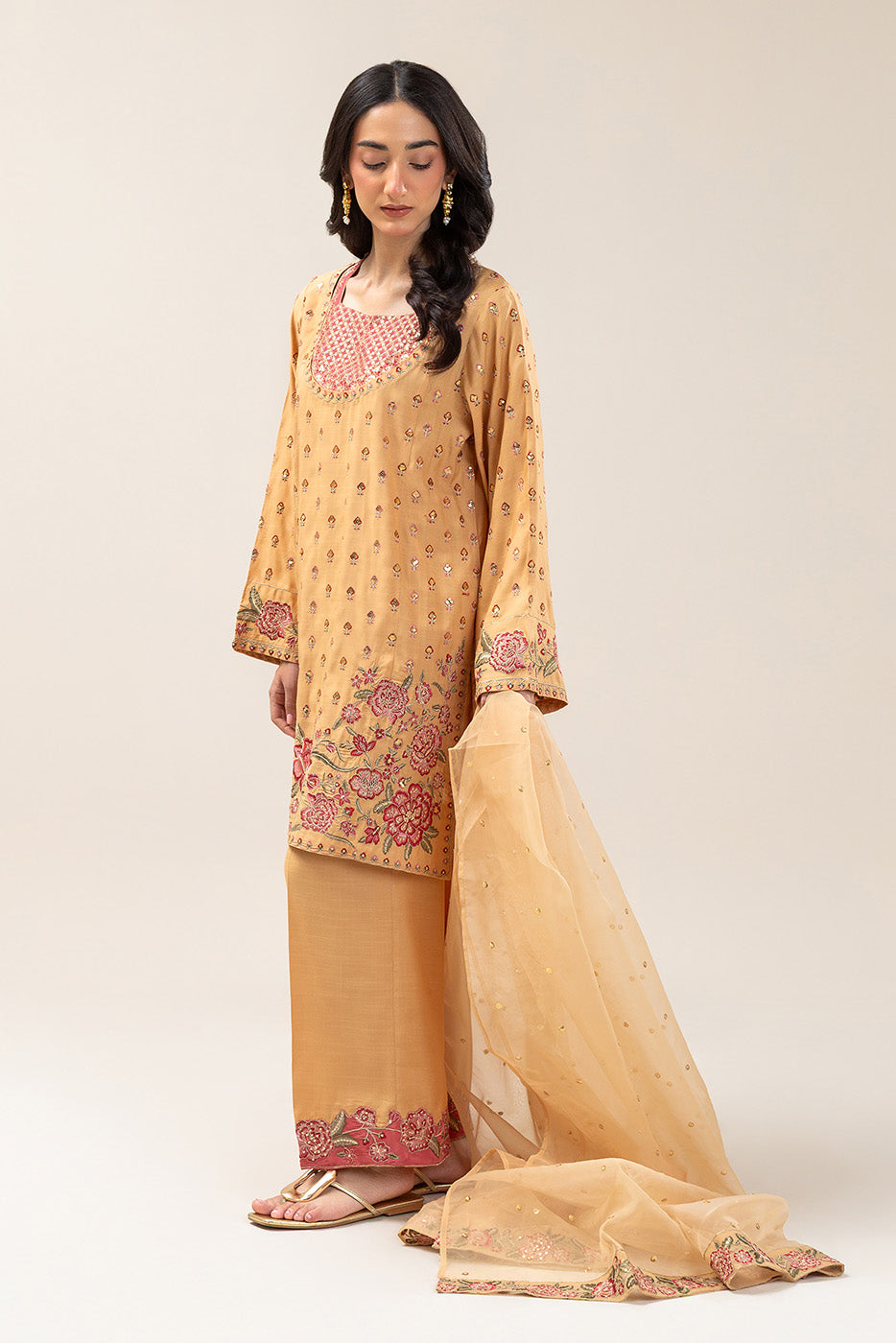 2 PIECE EMBROIDERED RAW SILK SUIT (LUXURY PRET)
