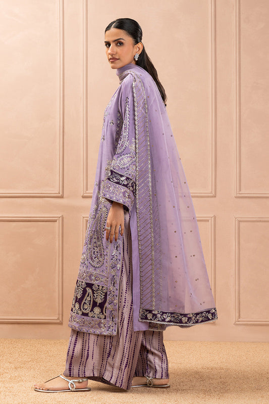 3 PIECE EMBROIDERED RAW SILK SUIT (LUXURY PRET)