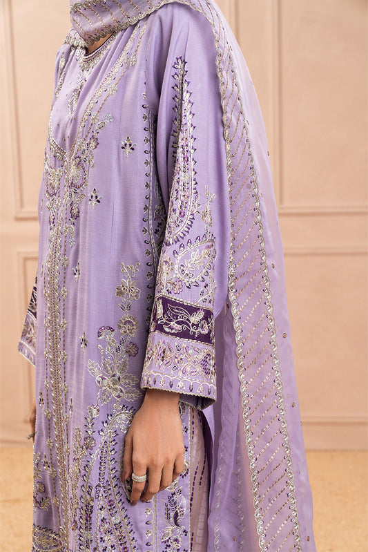 3 PIECE EMBROIDERED RAW SILK SUIT (LUXURY PRET)