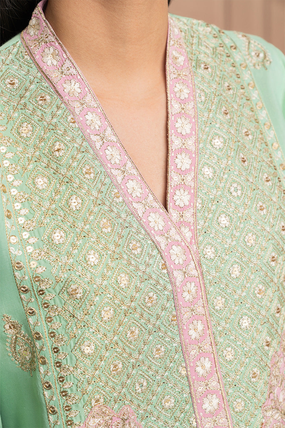 2 PIECE EMBROIDERED RAW SILK SUIT (LUXURY PRET)