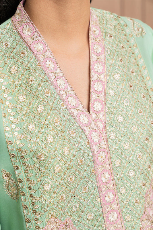 2 PIECE EMBROIDERED RAW SILK SUIT (LUXURY PRET)