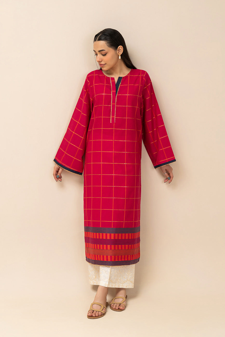 SOLID JACQUARD SHIRT (PRET)