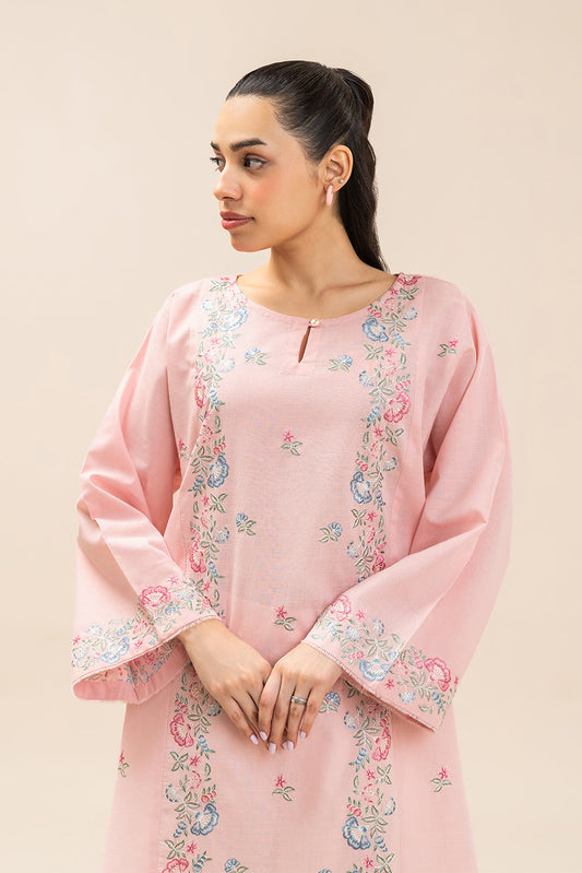EMBROIDERED SLUB SHIRT (PRET)