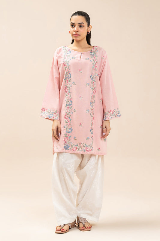 EMBROIDERED SLUB SHIRT (PRET)