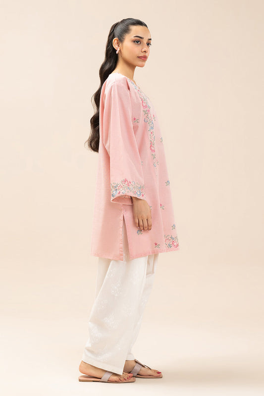 EMBROIDERED SLUB SHIRT (PRET)