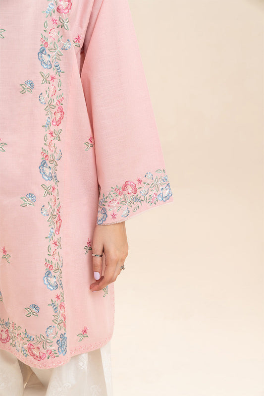 EMBROIDERED SLUB SHIRT (PRET)