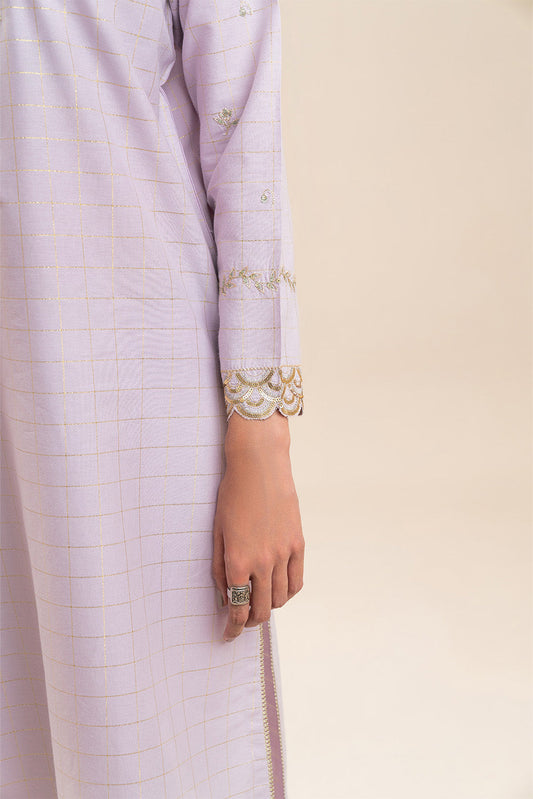 2 PIECE BASIC YARN DYED LUREX SUIT (PRET)