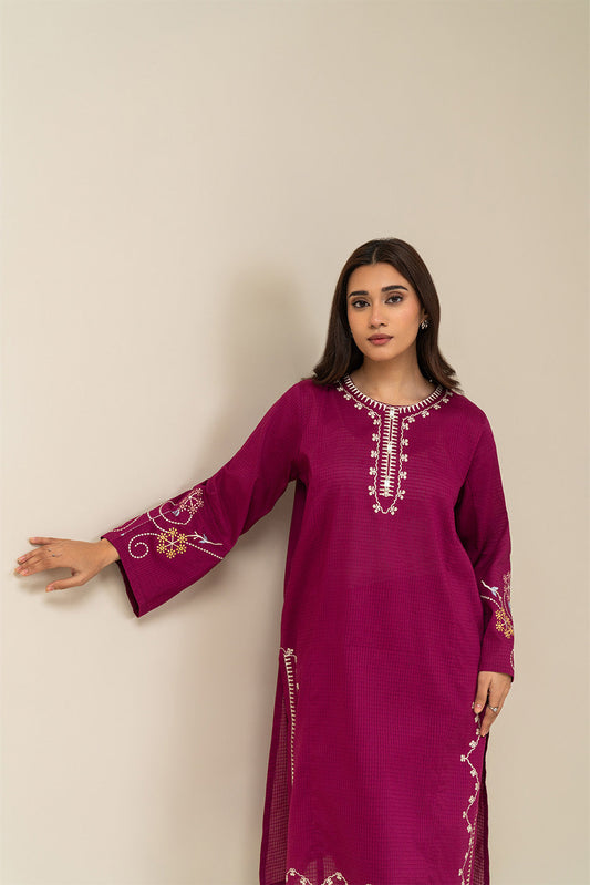2 PIECE EMBROIDERED DORIA SUIT (PRET)