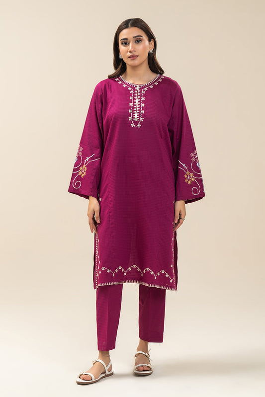 2 PIECE EMBROIDERED DORIA SUIT (PRET)