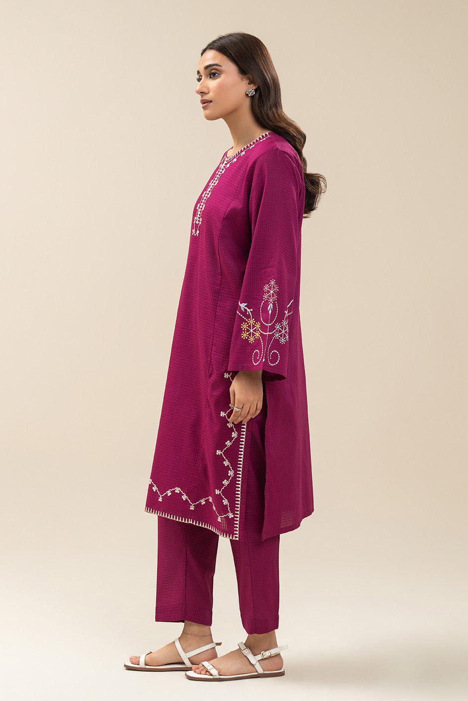 2 PIECE EMBROIDERED DORIA SUIT (PRET)