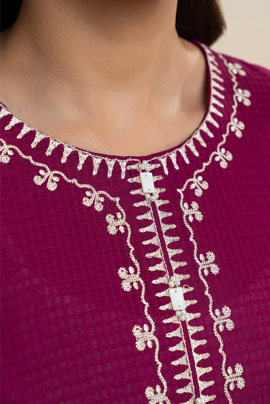 2 PIECE EMBROIDERED DORIA SUIT (PRET)