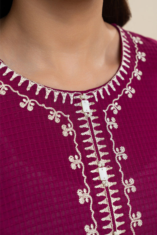 2 PIECE EMBROIDERED DORIA SUIT (PRET)