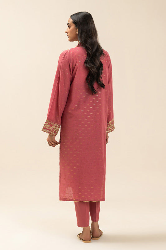 EMBROIDERED ZARI JACQUARD SHIRT (PRET)