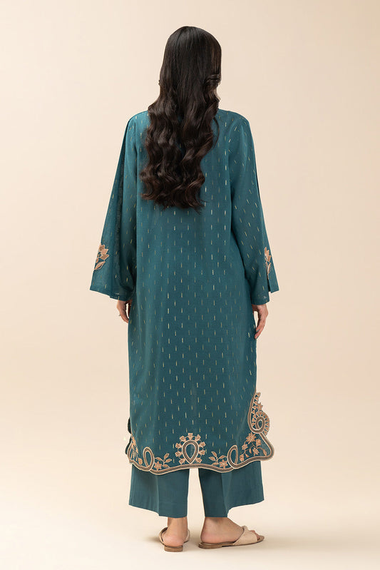 2 PIECE EMBROIDERED ZARI JACQUARD SUIT (PRET)