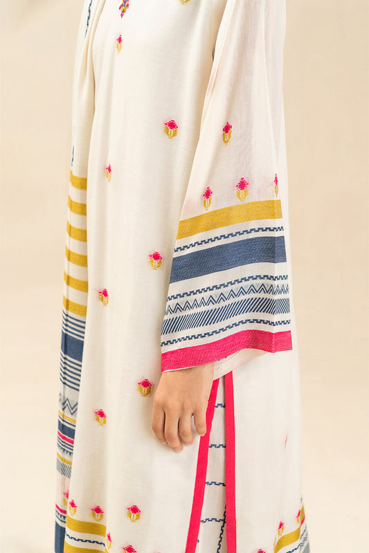 3 PIECE EMBROIDERED JACQUARD SUIT (PRET)