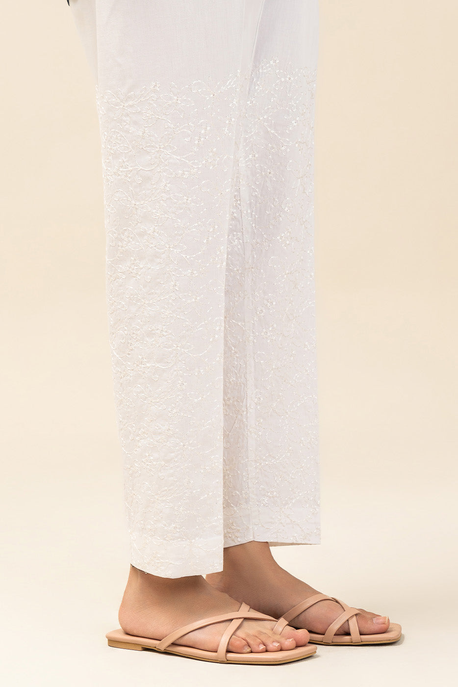EMBROIDERED STRAIGHT PANTS