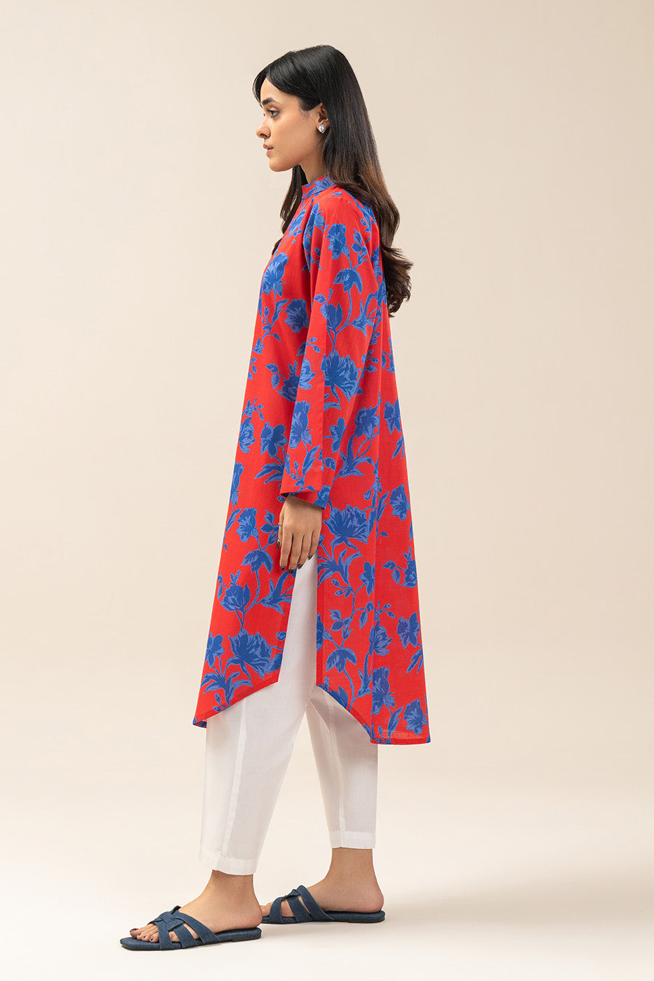 PRINTED TWO WAY SLUB SHIRT (PRET)