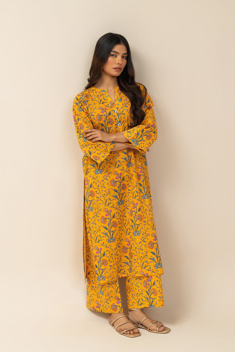 PRINTED DORIA LAWN SHIRT (PRET)