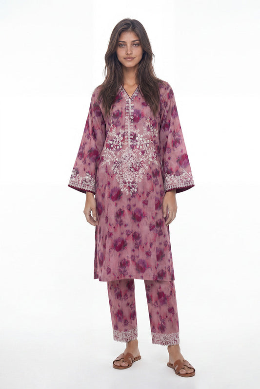 2 PIECE PRINTED LAWN SUIT (PRET)