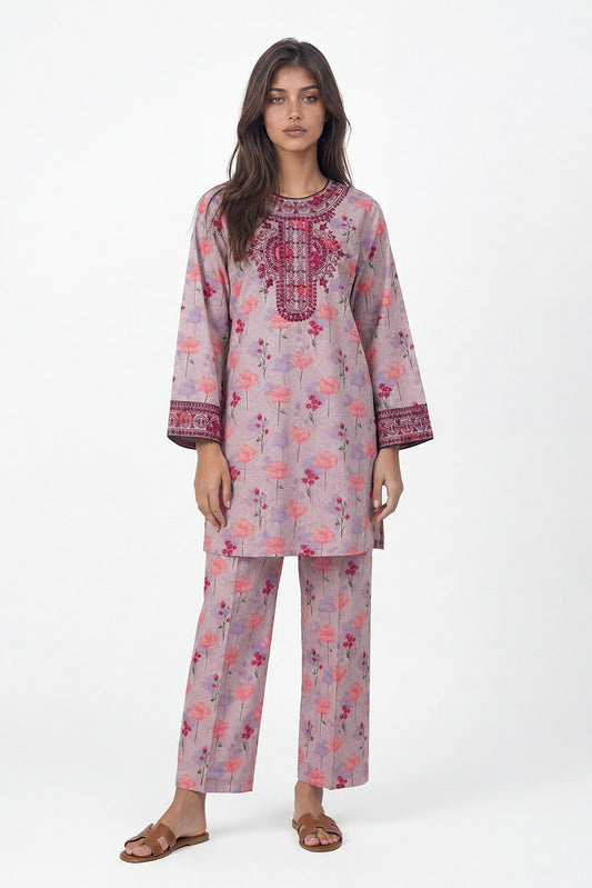 2 PIECE PRINTED LAWN SUIT (PRET)