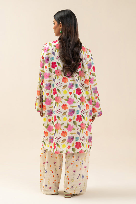 2 PIECE PRINTED LUREX LAWN SUIT (PRET)