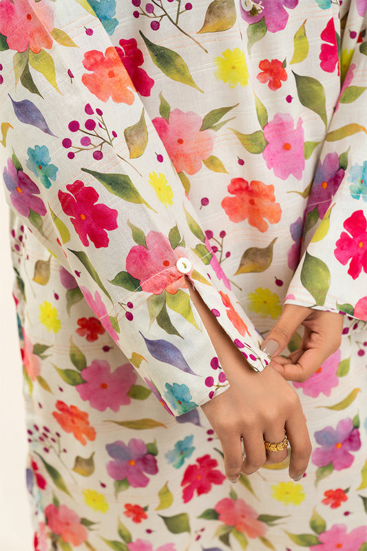 2 PIECE PRINTED LUREX LAWN SUIT (PRET)