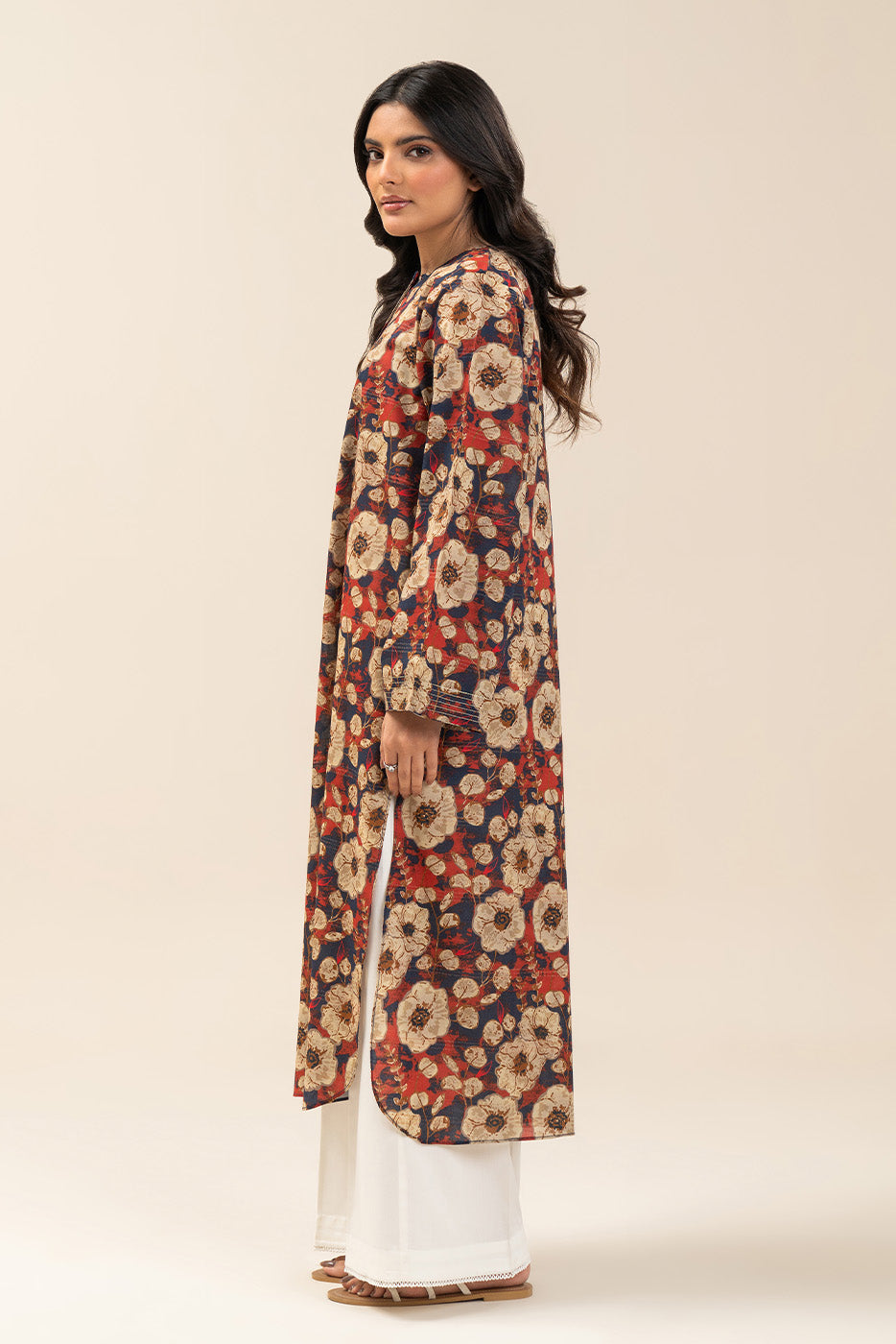 PRINTED LUREX LAWN SHIRT (PRET)
