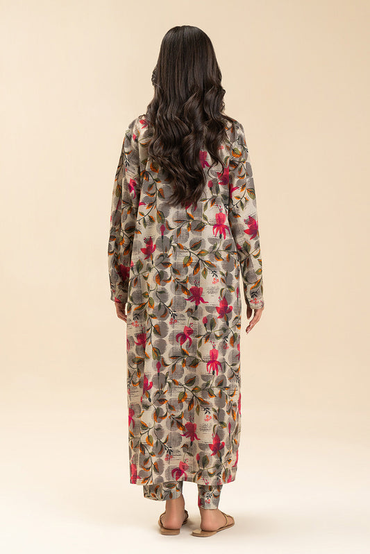 2 PIECE PRINTED LUREX LAWN SUIT (PRET)