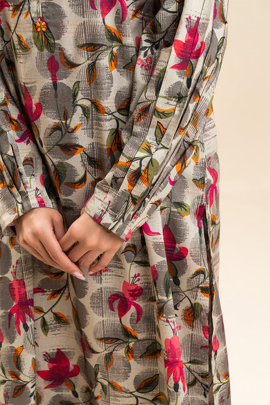 2 PIECE PRINTED LUREX LAWN SUIT (PRET)