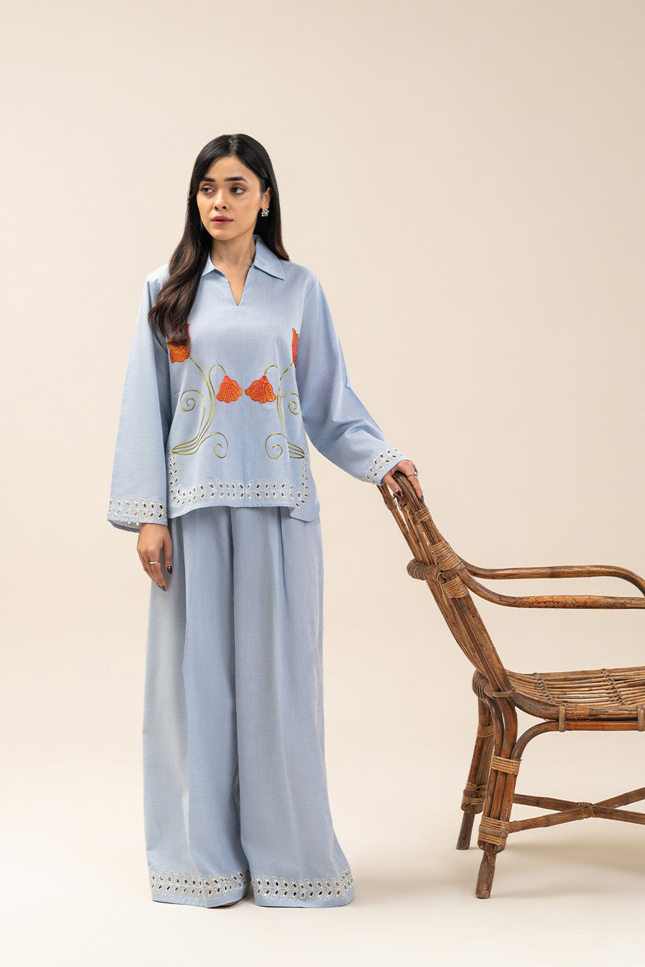 EMBROIDERED CO-ORD SET (FLOW)