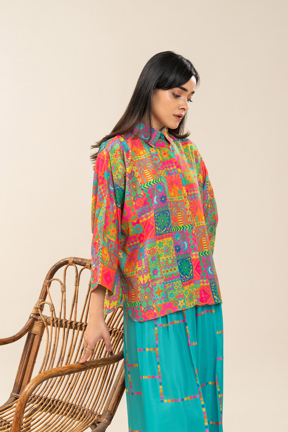 2 PIECE BASIC SILK CO-ORD SET (FLOW)
