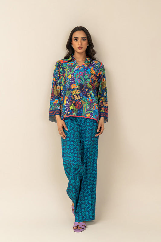 2 PIECE PRINTED SILK SUIT (FUSION)