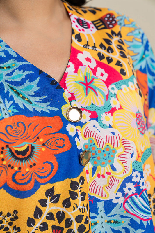 2 PIECE PRINTED DP POLY SUIT (FUSION)