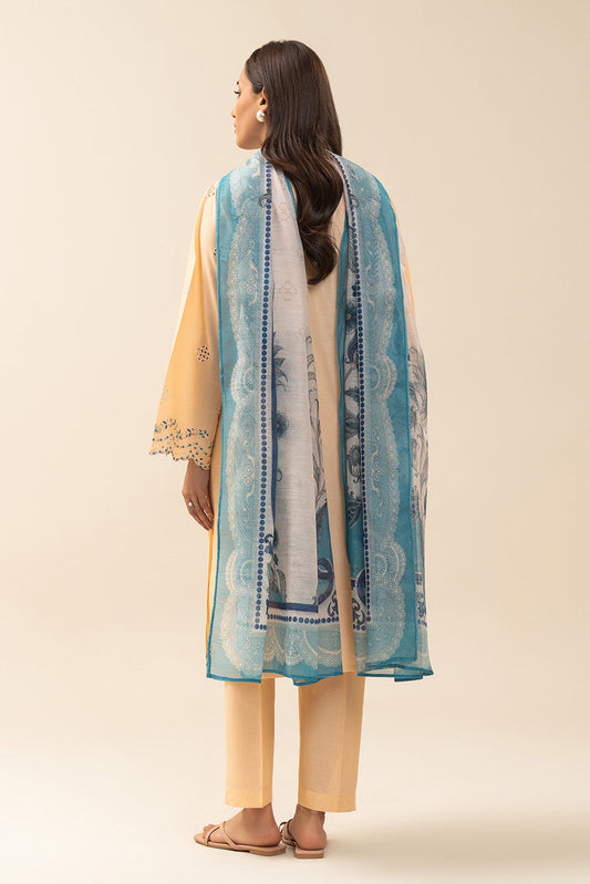 3 PIECE EMBROIDERED LAWN SUIT (PRET)