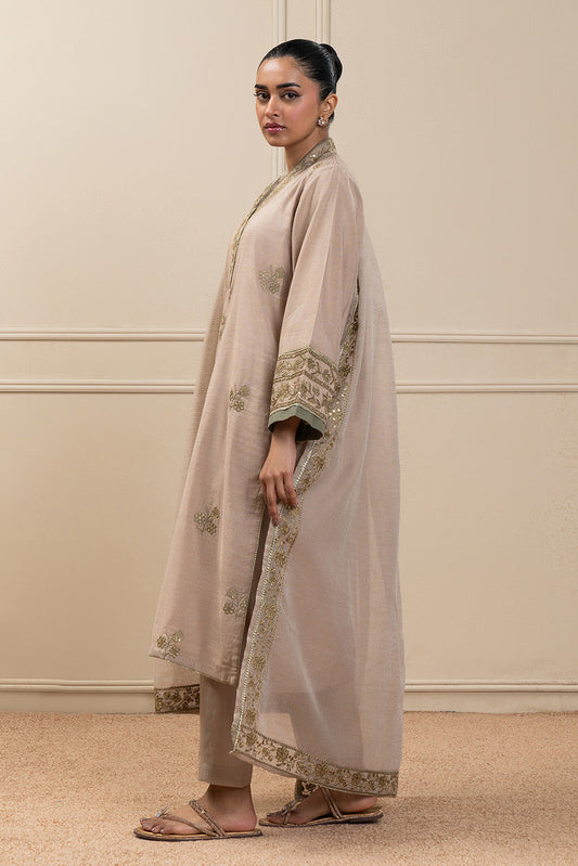 2 PIECE EMBROIDERED ZARI JACQUARD SUIT (HIGH CASUAL)