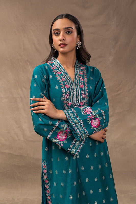 EMBROIDERED ZARI JACQUARD SHIRT (LUXURY PRET)