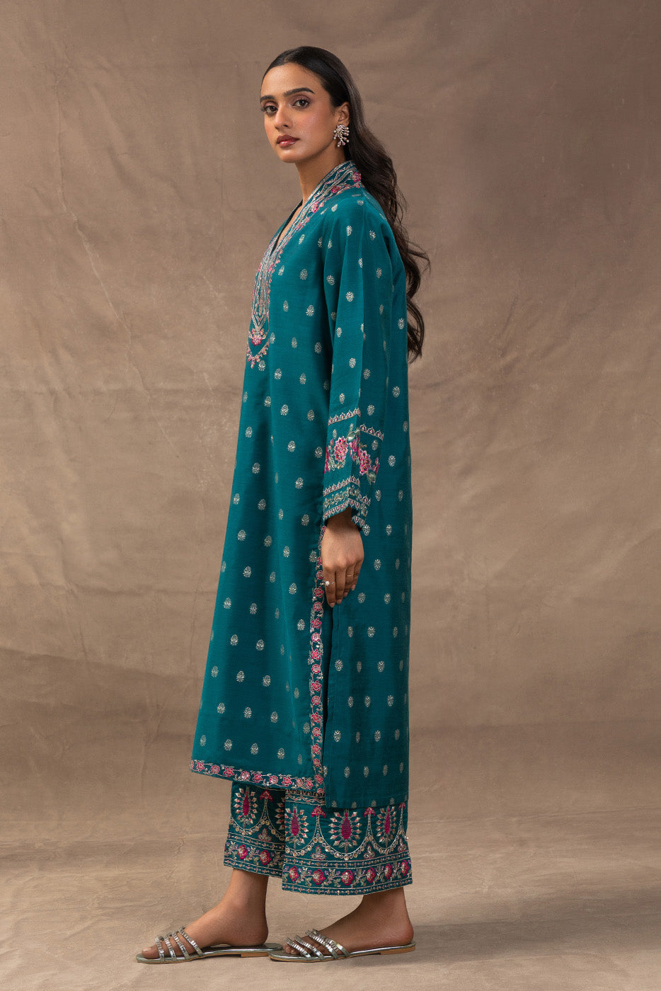 EMBROIDERED ZARI JACQUARD SHIRT (LUXURY PRET)