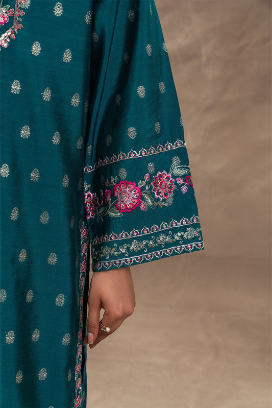 EMBROIDERED ZARI JACQUARD SHIRT (LUXURY PRET)