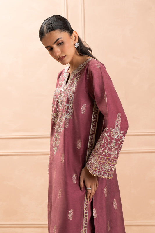 2 PIECE EMBROIDERED ZARI JACQUARD SUIT (LUXURY PRET)