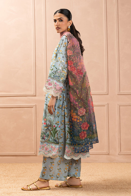 3 PIECE EMBROIDERED ZARI JACQUARD SUIT (LUXURY-PRET)