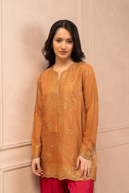 2 PIECE EMBROIDERED RAW SILK SUIT (LUXURY PRET)