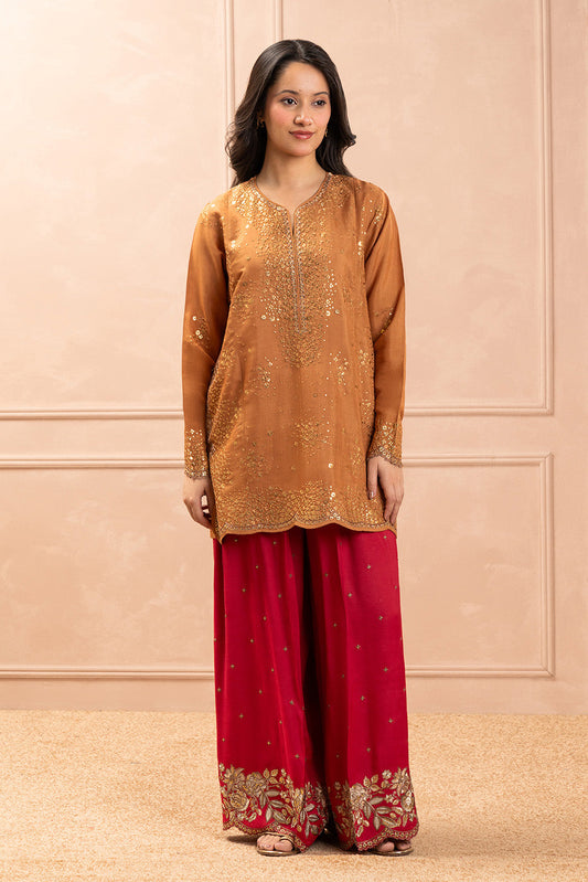 2 PIECE EMBROIDERED RAW SILK SUIT (LUXURY PRET)