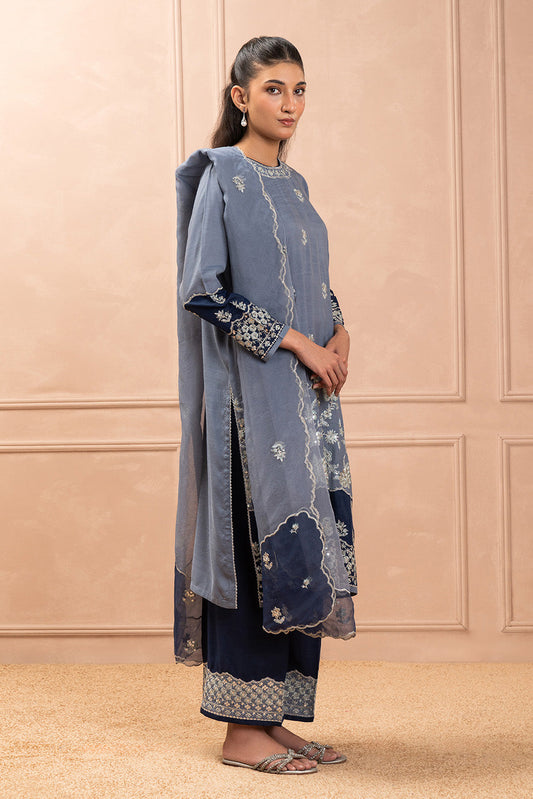 2 PIECE EMBROIDERED RAW SILK SUIT (LUXURY PRET)