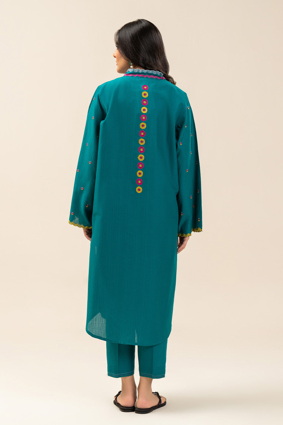 2 PIECE EMBROIDERED DORIA DOBBY SUIT (PRET)