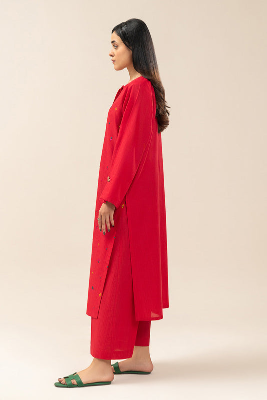 2 PIECE EMBROIDERED DORIA DOBBY SUIT (PRET)